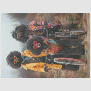 Decoupage Boho Hippie Styled Standard Poodle Tissue Paper