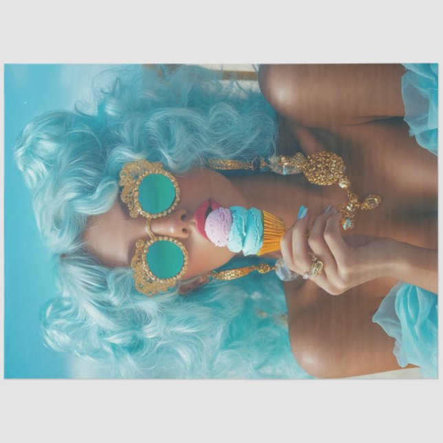 Decoupage Bold Summer Vibes Sun Kissed Treats Tissue Paper (Front)