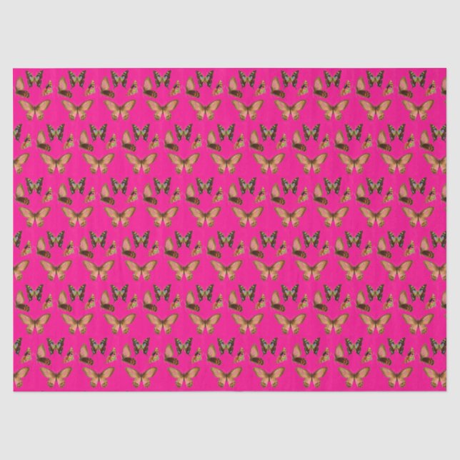 Decoupage Butterfly Purple Custom Tissue Paper (Front)