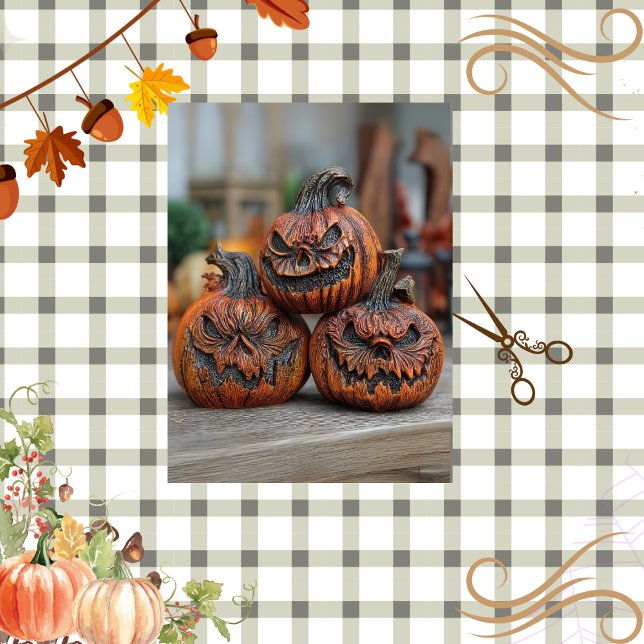 Decoupage Carved Pumpkins Wicked Harmony  Tissue Paper (Creator Uploaded)