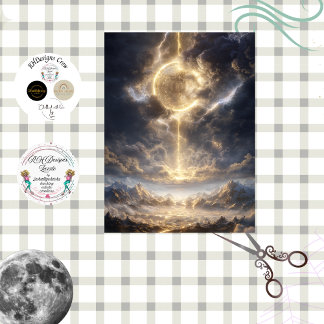 Decoupage Celestial Bitcoin Crypto World  Tissue Paper