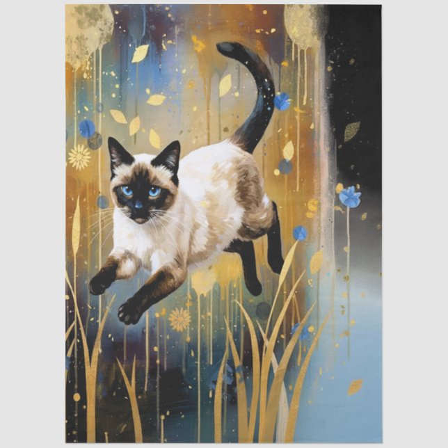 Decoupage Celestial Kitten Tissue Paper (Front)