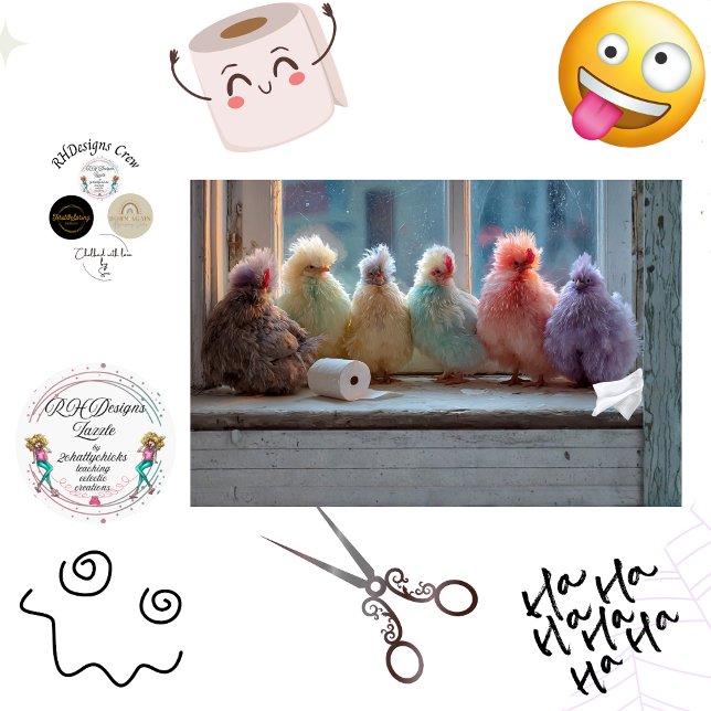 Decoupage Chicken Shenanigans Tissue Humor  Tissue Paper (Creator Uploaded)