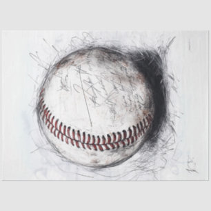 Decoupage Classic Baseball Handwritten Signatures  Tissue Paper