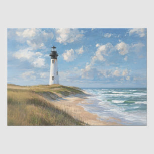 Decoupage Coastal Scene Beach Light House Tissue Paper