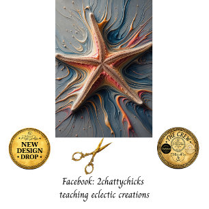 Decoupage Coastal Starfish Abstract Ocean Breeze Tissue Paper