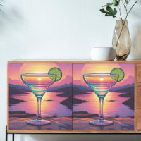 Decoupage Colourful Sunset Margarita