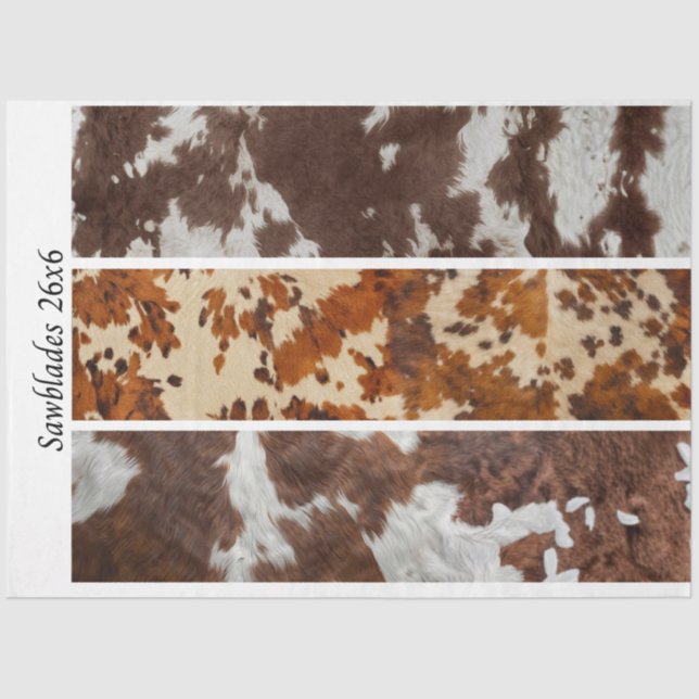 Decoupage Cowhide Rustic Handsaw Panel Designs  Tissue Paper (Front)