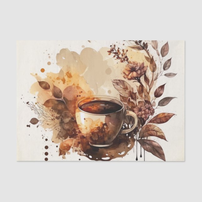 Decoupage crafters coffee lovers  tissue paper (Front)
