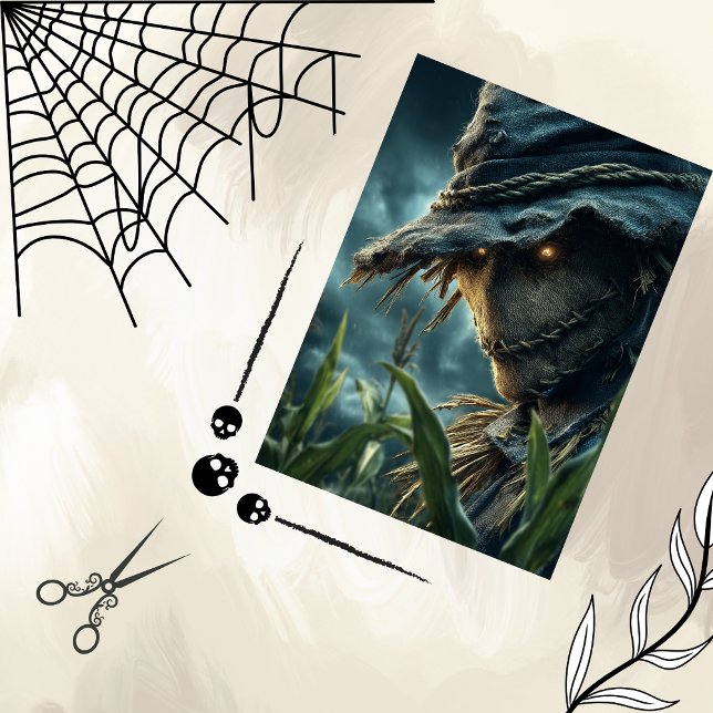Decoupage Creepy Scarecrow Gothic Style  Tissue Paper (Creator Uploaded)