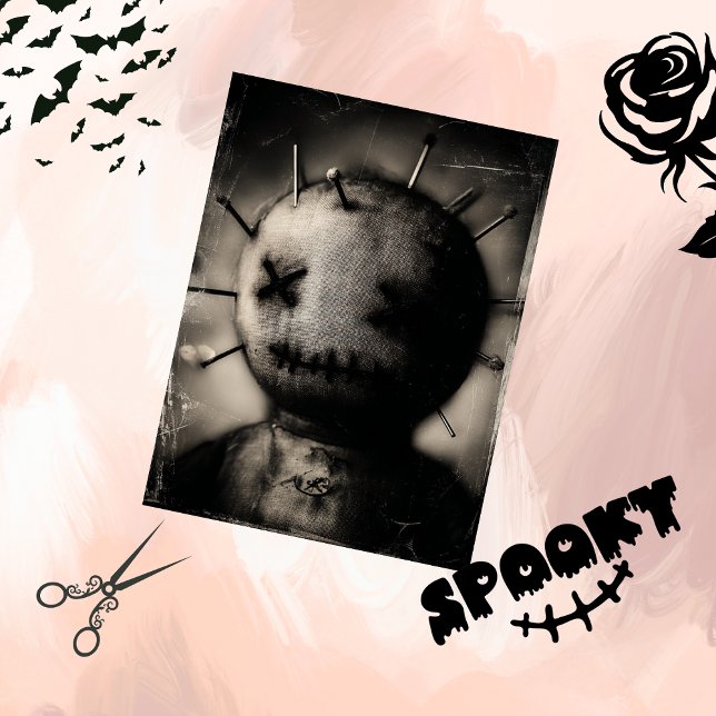 Decoupage Creepy Stitched Gothic Voodoo Doll  Tissue Paper (Creator Uploaded)