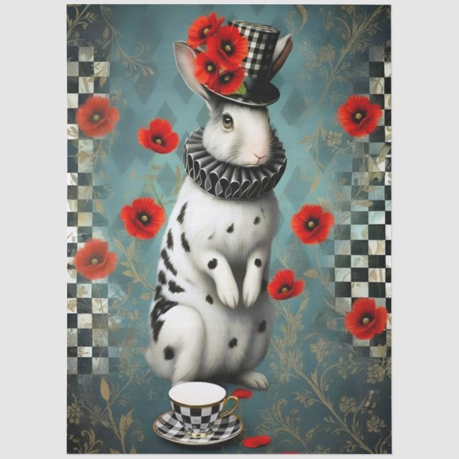 Decoupage Curious Wonderland Tissue Paper (Front)