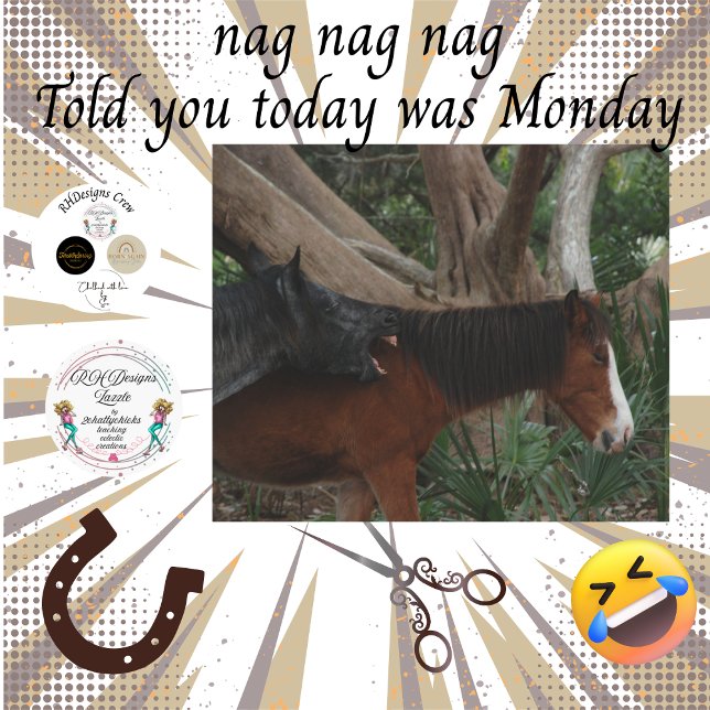 Decoupage Customisable Humourous Horse Print Tissue Paper (Creator Uploaded)