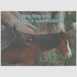 Decoupage Customisable Humourous Horse Print Tissue Paper