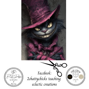 Decoupage Dark Whimsical Fantasy Cat Wonderland Tissue Paper