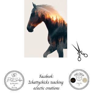 Decoupage Double Exposure Rustic Horse Wall Decor Tissue Paper