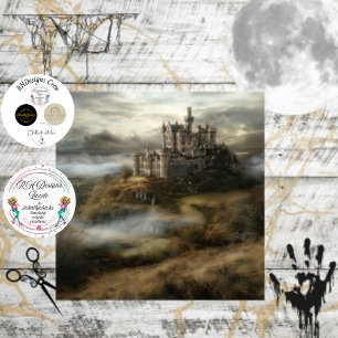 Decoupage Dracula Castle in Ireland Tissue Paper