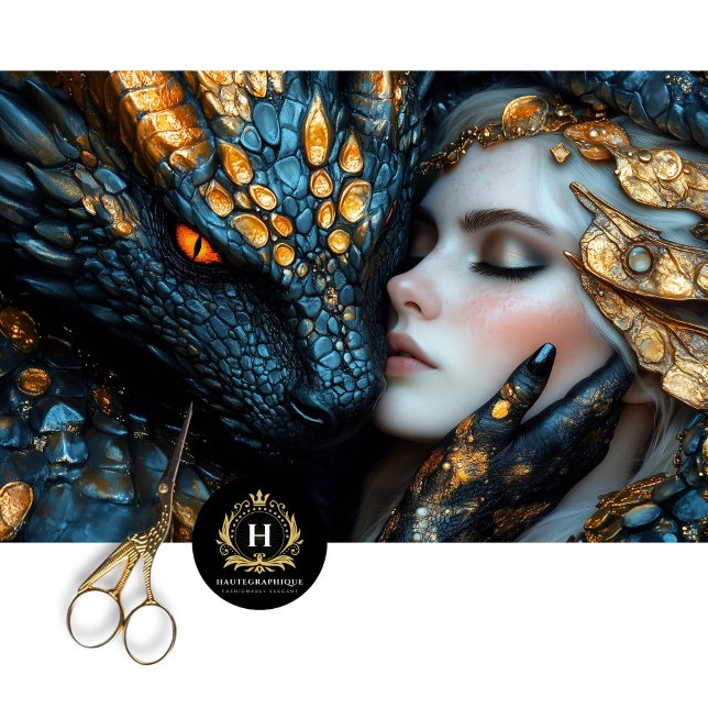 Decoupage Dragon Enchanted Woman Art Tissue Paper (Creator Uploaded)