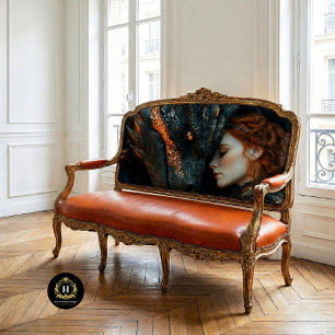 Decoupage Dragon Warrior Woman Furniture Upcycle Tissue Paper