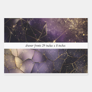Decoupage Drawer Fronts 29x8 Geometric Cosmic  Wrapping Paper Sheet