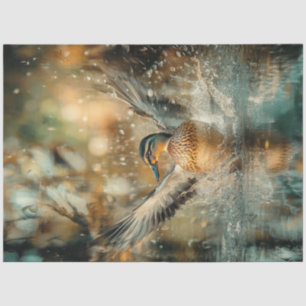 Decoupage Duck Landing In Lake Tissue Paper