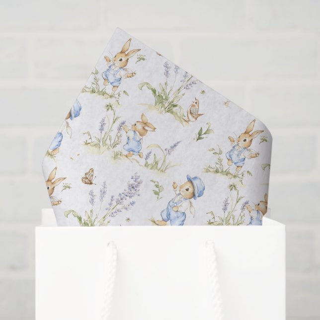 Decoupage Easter Bunny Vintage Rabbit Tissue Paper (Gift Bag)