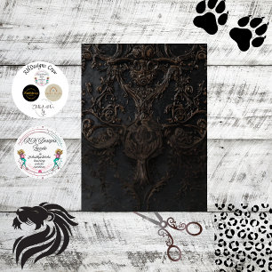 Decoupage Embossed Scroll Pattern Black  Tissue Paper
