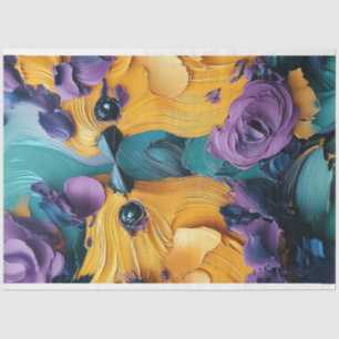 Decoupage Exotic Conure Parrots Vibrant Coloured Tissue Paper