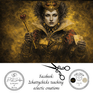 Decoupage Fantasy Heart Queen Royal Portrait Tissue Paper