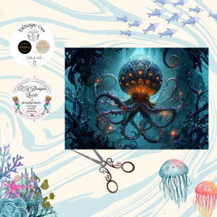 Decoupage Fantasy Octopus Creature Tissue Paper