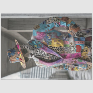 Decoupage Fashionable Leopard Abstract Suit Tissue Paper