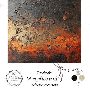 Decoupage Faux Finish Patina Copper  Tissue Paper
