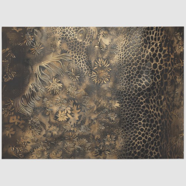 Decoupage Faux Finish Reptile Skin Texture  Tissue Paper (Front)