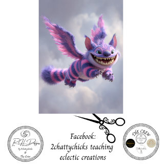 Decoupage Flying Striped Fantasy Cat Wings Tissue Paper