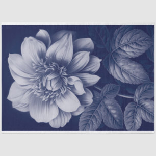 Decoupage furniture daliah Navy blue monochromatic Tissue Paper