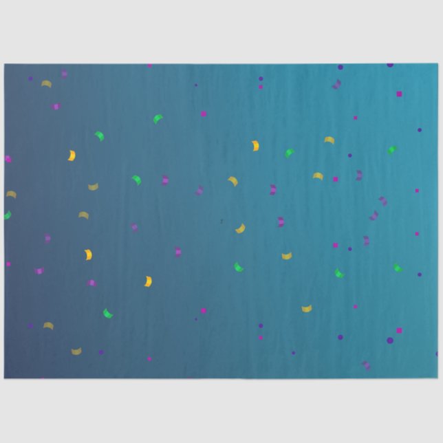 Decoupage Geometric Teal Magenta Dots Background Tissue Paper (Front)