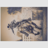 Decoupage Girl Barrel Racer Arena Competition
