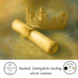 Decoupage Golden Crown Parchment Scroll Tissue Paper