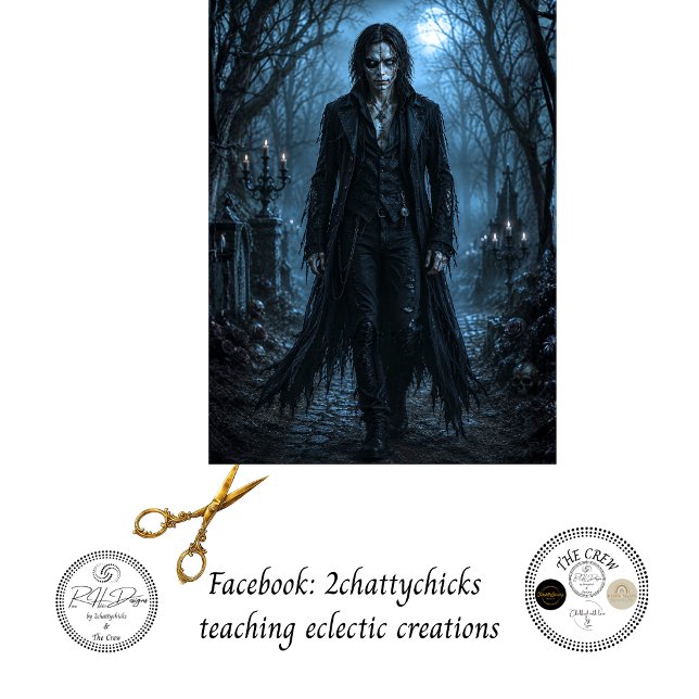 Decoupage Gothic Halloween Wanderer Art  Tissue Paper (Creator Uploaded)