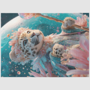 Decoupage Graceful Leopard Romantic Decor Tissue Paper