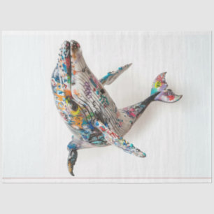 Decoupage Graffiti Dolphin Tissue Paper