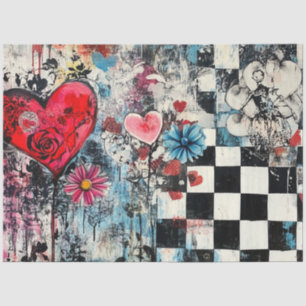 Decoupage Graffiti Valentine Street Art Tissue Paper