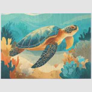 Decoupage Graphic Sea Turtle Tissue Paper