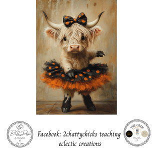 Decoupage Halloween Highland Ballerina Whimsy  Tissue Paper