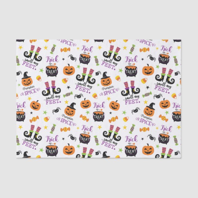 Decoupage Halloween Pumpkin Witch Tissue Paper (Front)