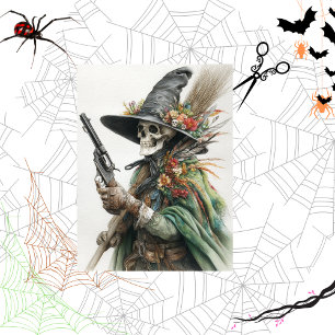 Decoupage Halloween Witch Bringing Redemption Tissue Paper