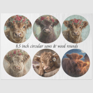 Decoupage Highland Circular Saw Designs 8.5" Tissue Paper