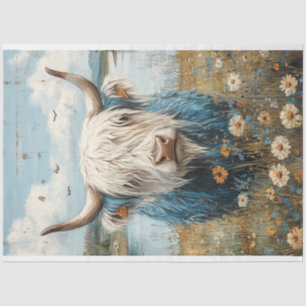 Decoupage Highland Cow Named Hamish Tissue Paper