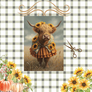 Decoupage Highland Sunflower Sass Art Tissue Paper