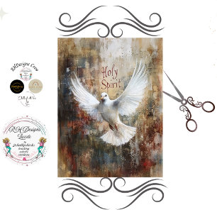 Decoupage Holy Spirit Dove Faith Based  Tissue Paper